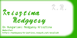 krisztina medgyesy business card